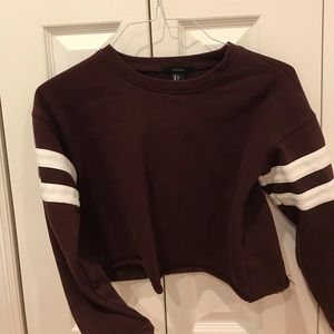 forever 21 Burgundy cropped sweater